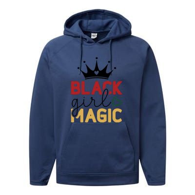 Black Girl Magic Gift History Month African Heritage Performance Fleece Hoodie