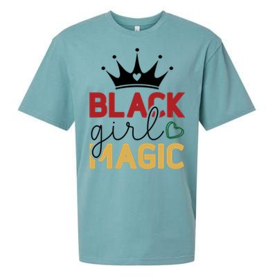 Black Girl Magic Gift History Month African Heritage Sueded Cloud Jersey T-Shirt