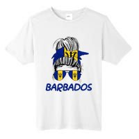 Barbados Girl Messy Bun Barbados Flag Barbadian Women Tall Fusion ChromaSoft Performance T-Shirt