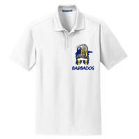 Barbados Girl Messy Bun Barbados Flag Barbadian Women Dry Zone Grid Polo