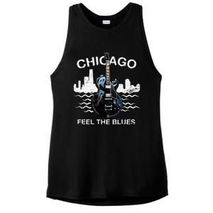 Blues Guitar Musicians Blues Music Ladies PosiCharge Tri-Blend Wicking Tank