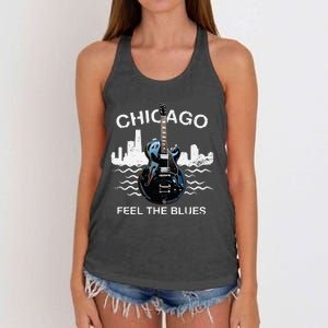 Blues Guitar Musicians Blues Music Women's Knotted Racerback Tank