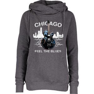 Blues Guitar Musicians Blues Music Womens Funnel Neck Pullover Hood