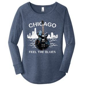 Blues Guitar Musicians Blues Music Women's Perfect Tri Tunic Long Sleeve Shirt