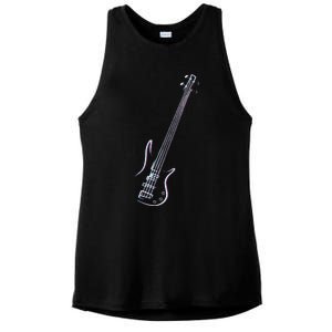 Bass Guitar Musical Instrument Bass Player Ladies PosiCharge Tri-Blend Wicking Tank