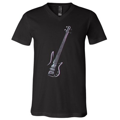 Bass Guitar Musical Instrument Bass Player V-Neck T-Shirt