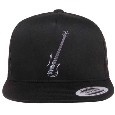 Bass Guitar Musical Instrument Bass Player Flat Bill Trucker Hat