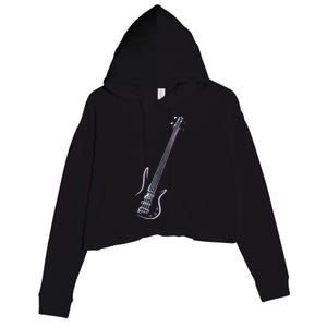 Bass Guitar Musical Instrument Bass Player Crop Fleece Hoodie