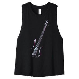 Bass Guitar Musical Instrument Bass Player Women's Racerback Cropped Tank