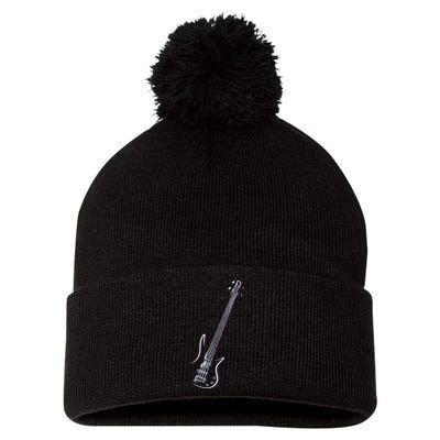 Bass Guitar Musical Instrument Bass Player Pom Pom 12in Knit Beanie