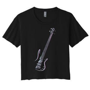 Bass Guitar Musical Instrument Bass Player Women's Crop Top Tee