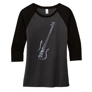 Bass Guitar Musical Instrument Bass Player Women's Tri-Blend 3/4-Sleeve Raglan Shirt