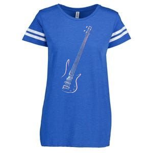 Bass Guitar Musical Instrument Bass Player Enza Ladies Jersey Football T-Shirt