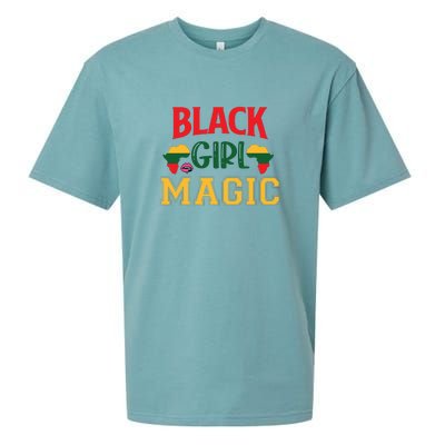 Black Girl Magic African American Melanin Gift Sueded Cloud Jersey T-Shirt