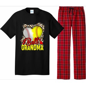 Ball Grandma Mothers Day Softball Grandma Baseball Grandma Pajama Set