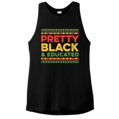 Black Graduation Melanin Queen Degree Pretty Black Educated Gift Ladies PosiCharge Tri-Blend Wicking Tank