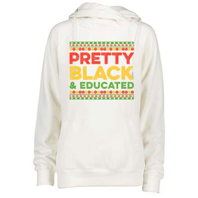 Black Graduation Melanin Queen Degree Pretty Black Educated Gift Womens Funnel Neck Pullover Hood