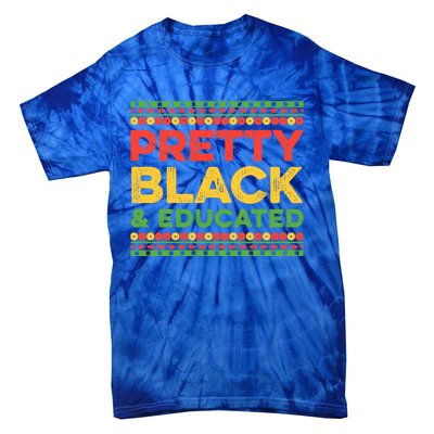 Black Graduation Melanin Queen Degree Pretty Black Educated Gift Tie-Dye T-Shirt