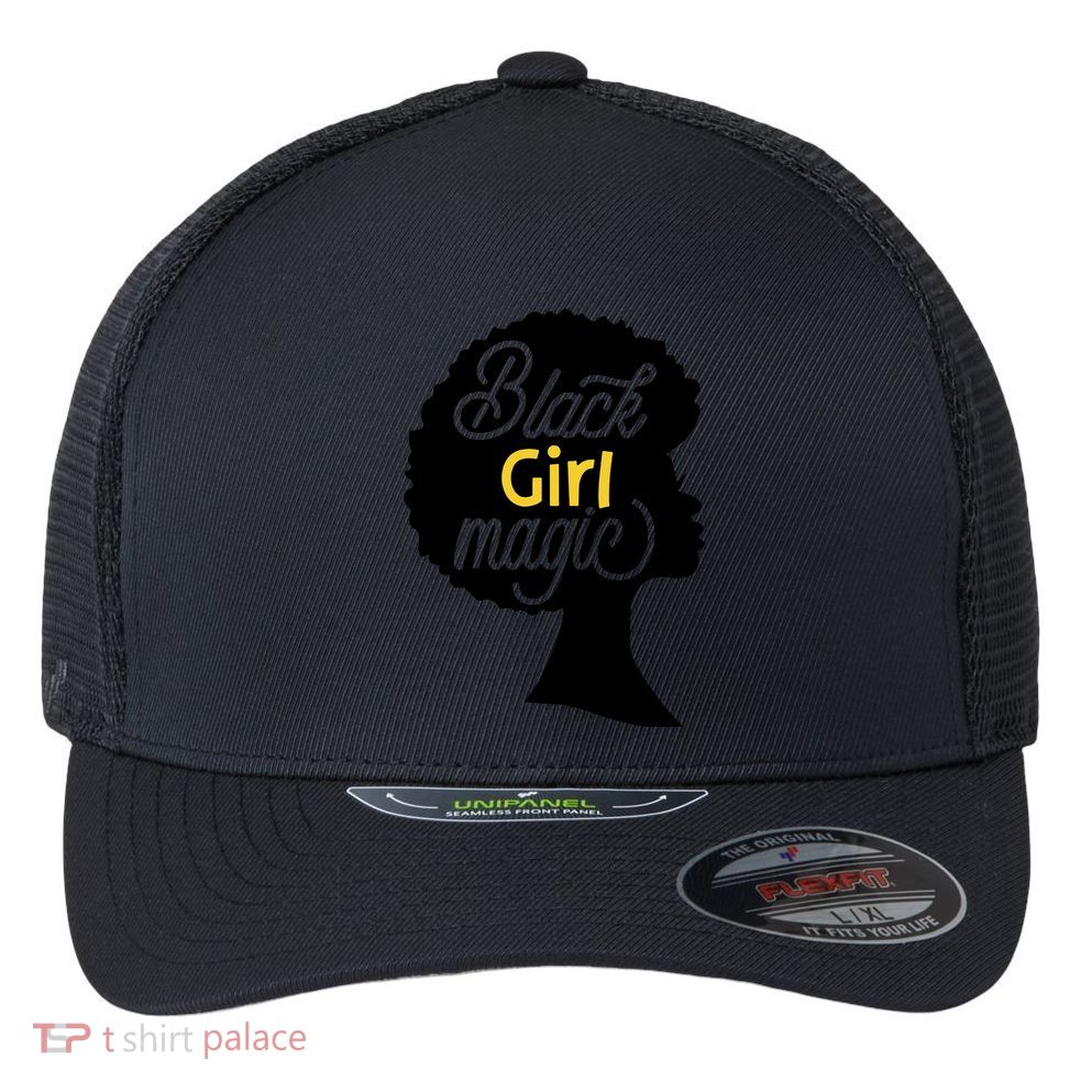 Black Girl Magic Flexfit Unipanel Trucker Cap