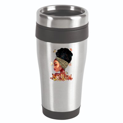 Black Girl Magic Afro Melanin Queen African American Women 16oz Travel Tumbler