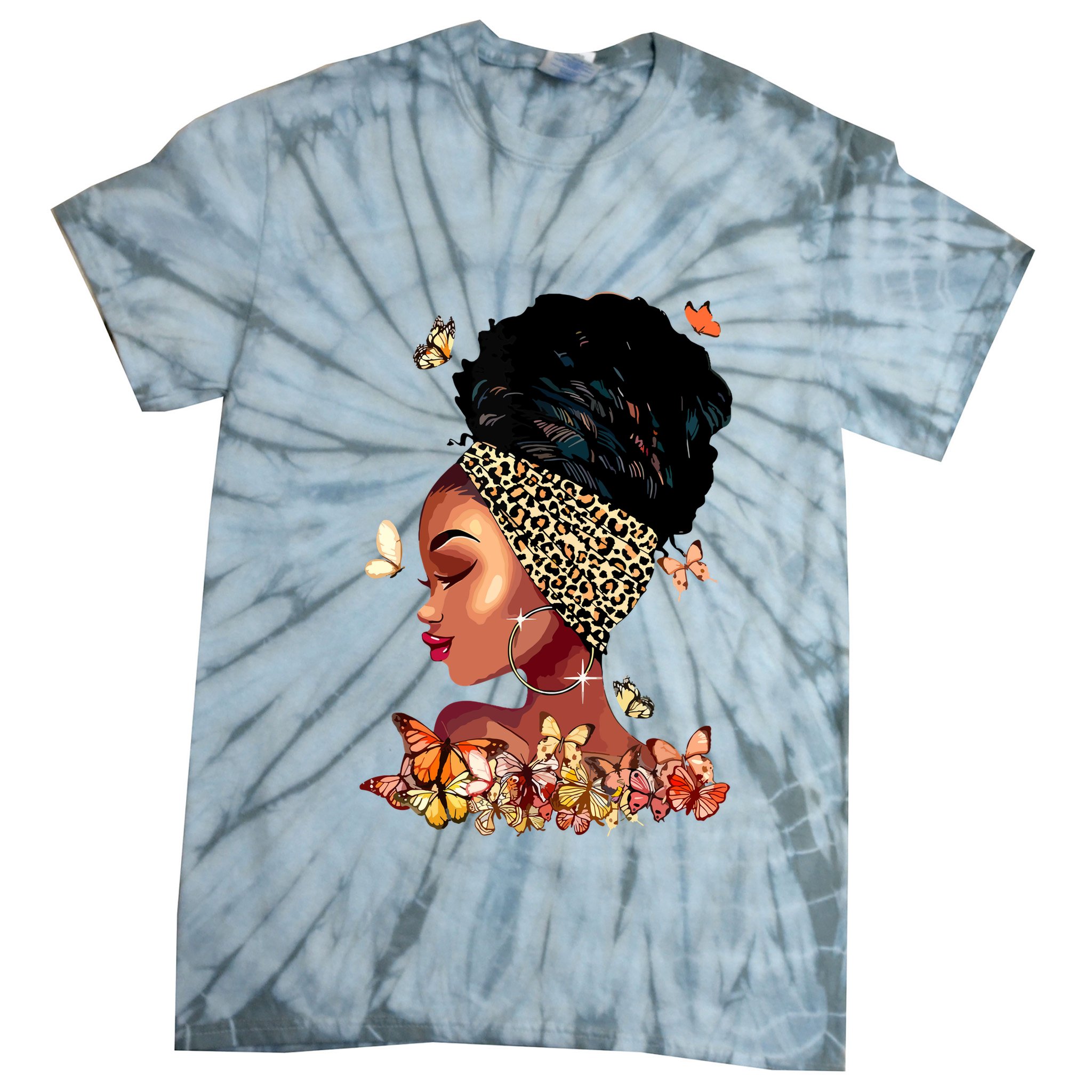 Black Girl Magic Afro Melanin Queen African American Women Tie-Dye T-Shirt