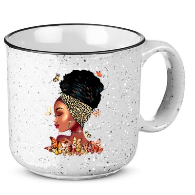 Black Girl Magic Afro Melanin Queen African American Women 15oz Campfire Ceramic Mug