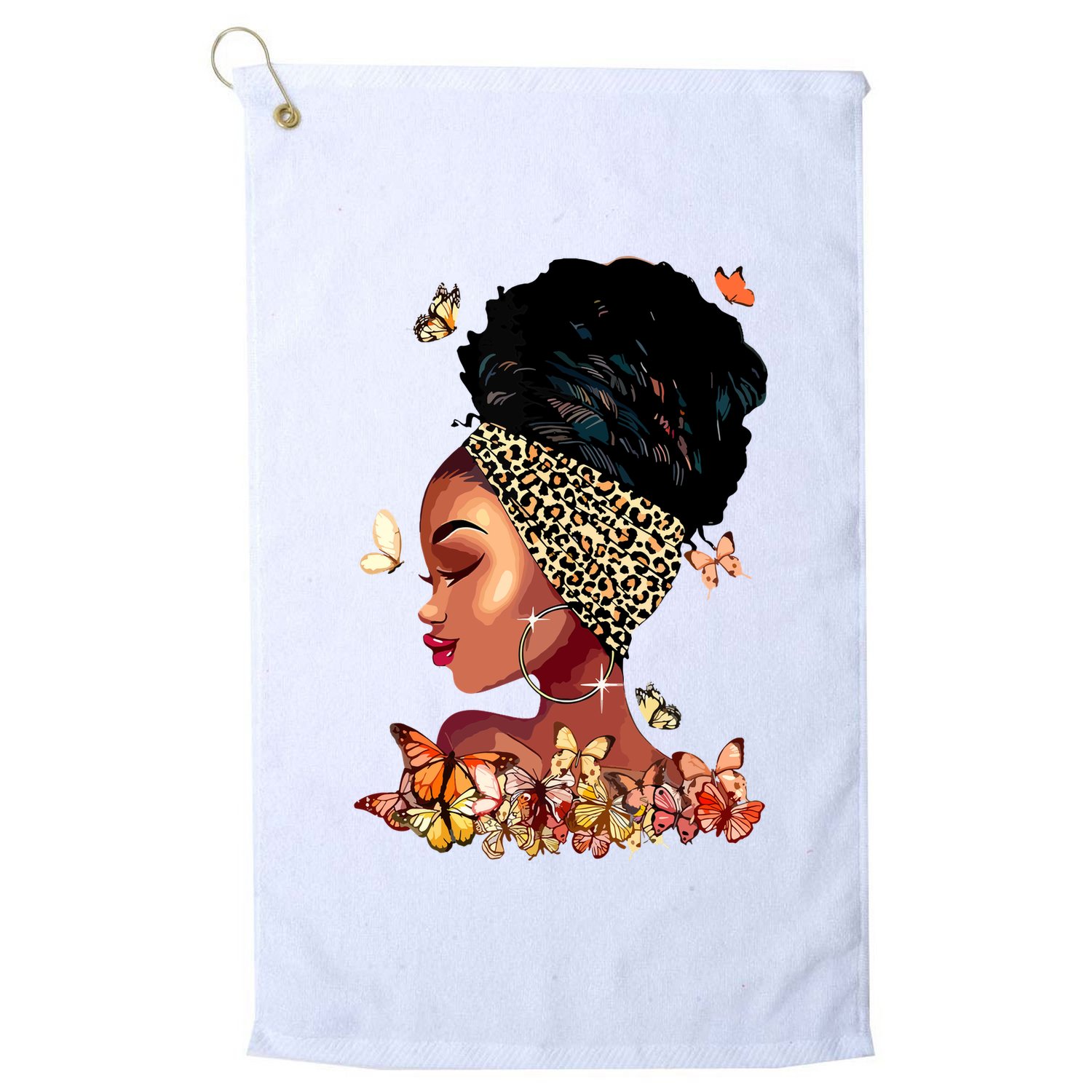 Black Girl Magic Afro Melanin Queen African American Women Golf Towel