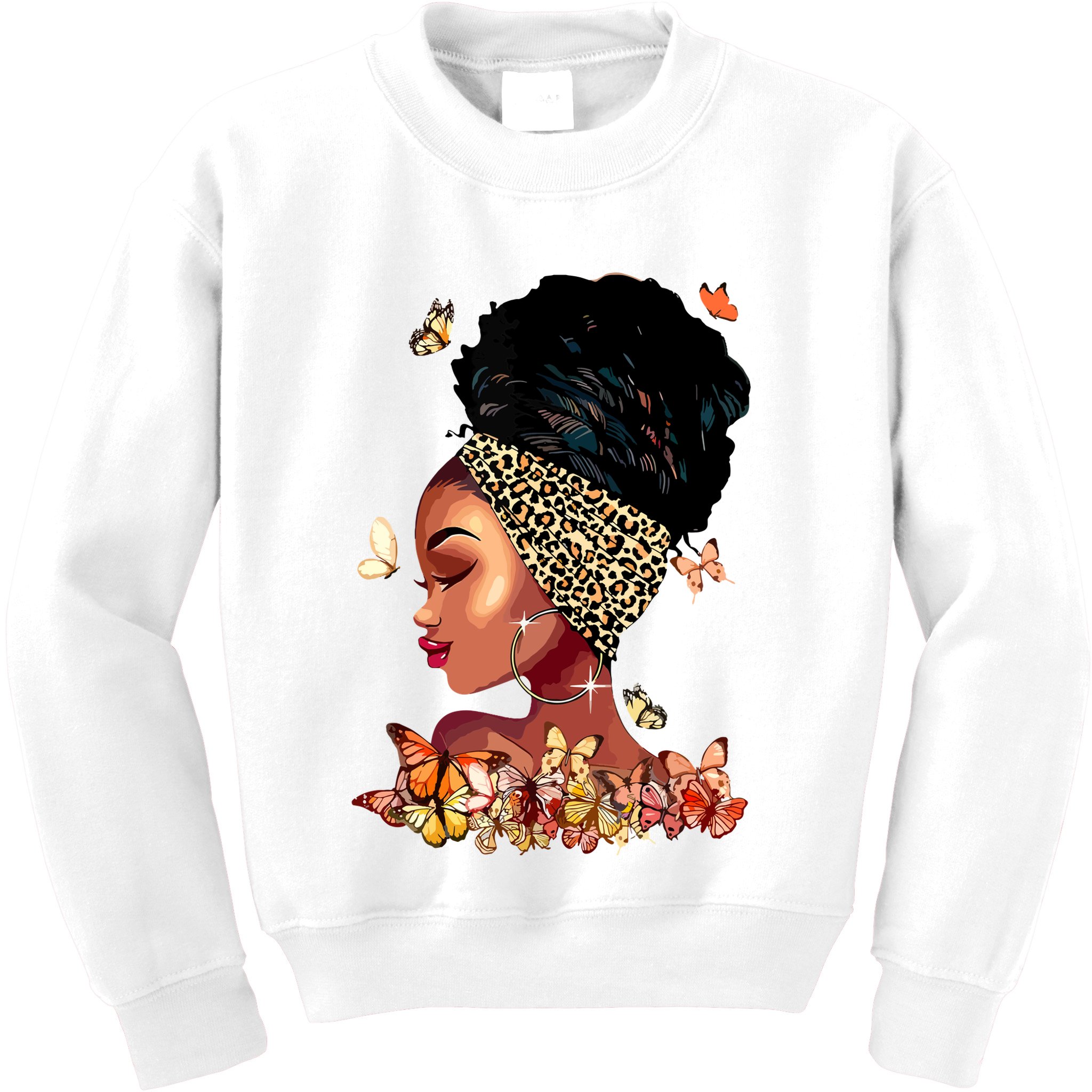 Black Girl Magic Afro Melanin Queen African American Women Kids Sweatshirt