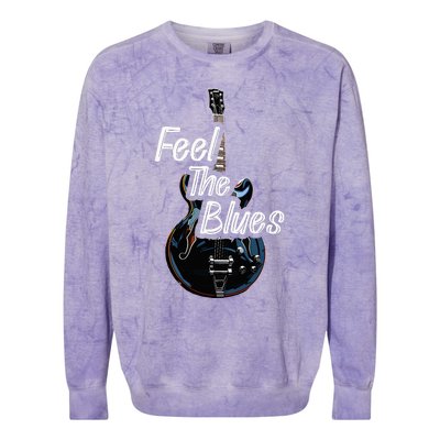 Blues Guitar Musicians Blues Music Colorblast Crewneck Sweatshirt