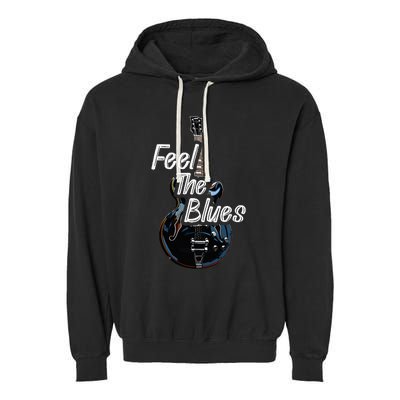 Blues Guitar Musicians Blues Music Garment-Dyed Fleece Hoodie