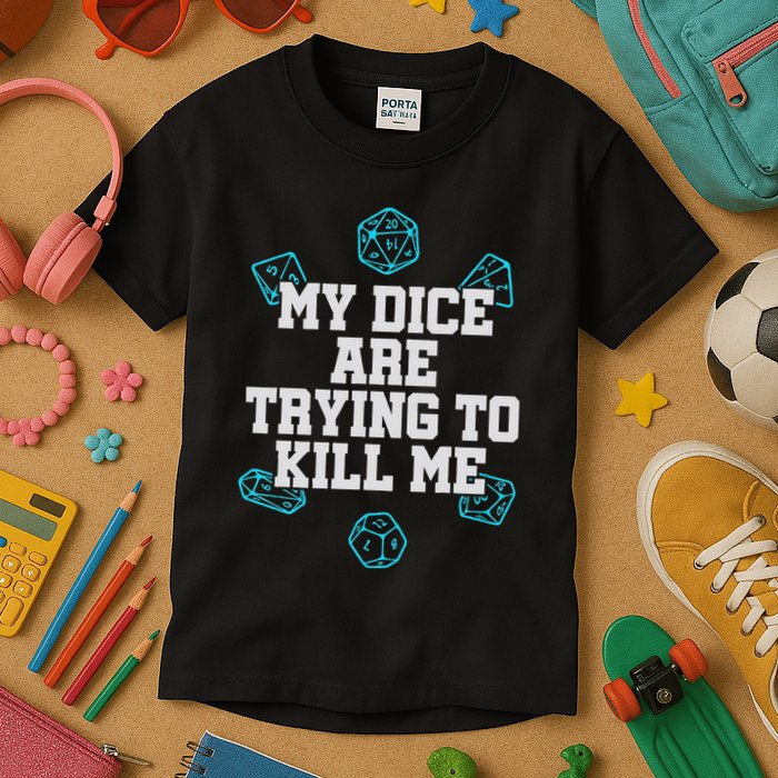 Board Game My Dice Are Trying To Kill Me Kids T-Shirt