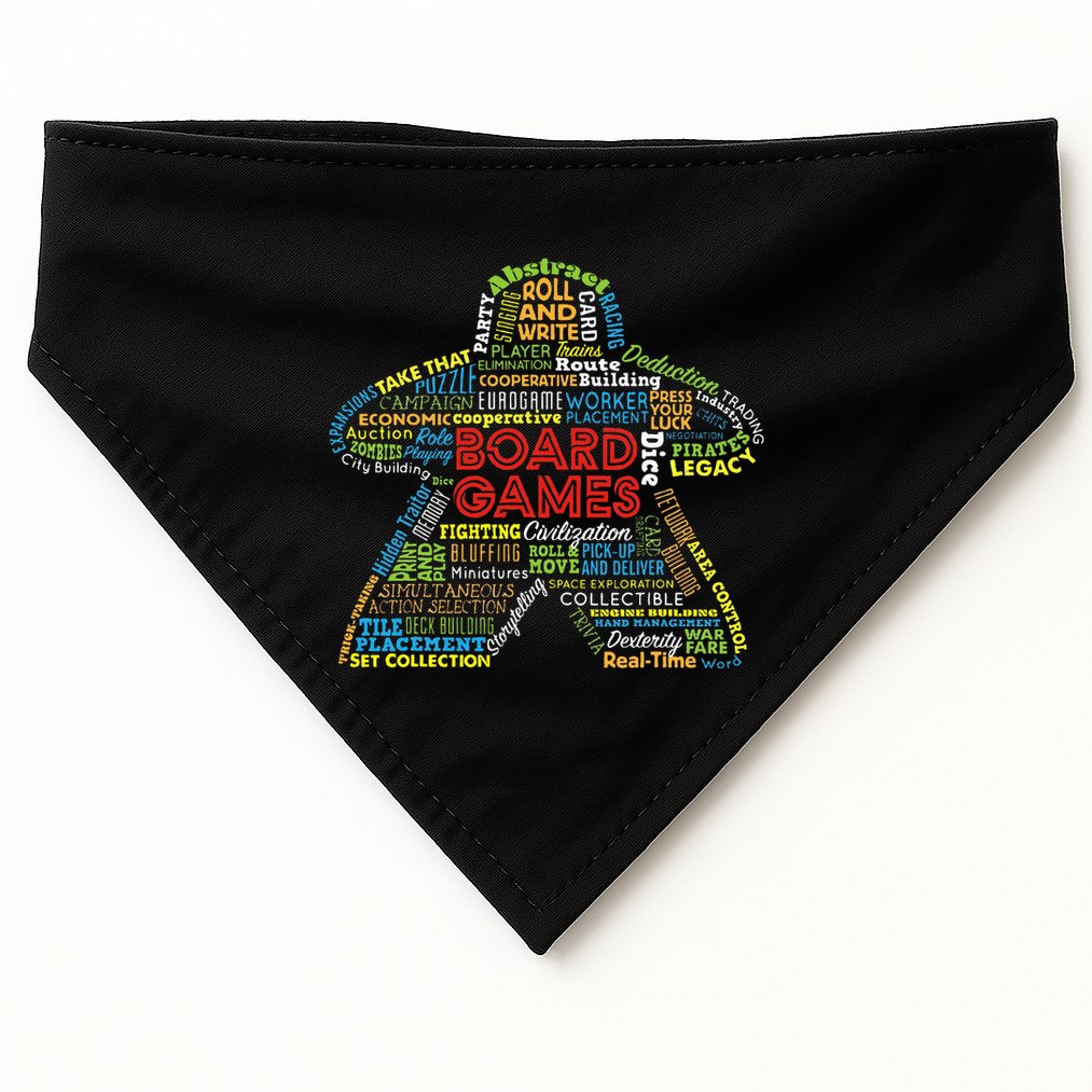 Board Game Mechanics USA-Made Doggie Bandana