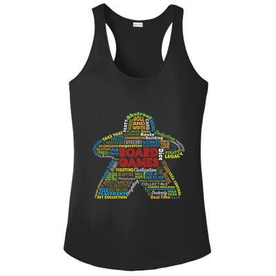Board Game Mechanics Ladies PosiCharge Competitor Racerback Tank