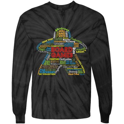 Board Game Mechanics Tie-Dye Long Sleeve Shirt