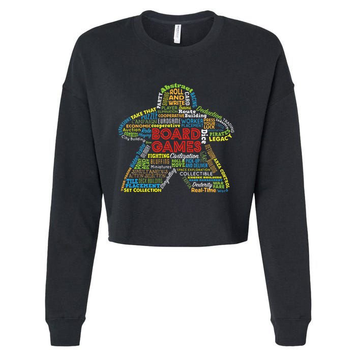 Board Game Mechanics Cropped Pullover Crew