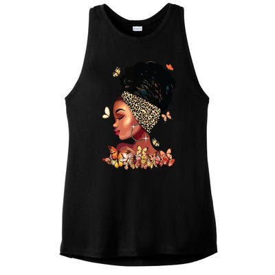 Black Girl Magic Afro Melanin Queen African American Women Ladies PosiCharge Tri-Blend Wicking Tank