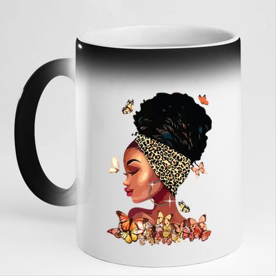 Black Girl Magic Afro Melanin Queen African American Women 11oz Black Color Changing Mug