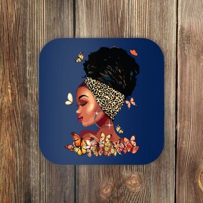 Black Girl Magic Afro Melanin Queen African American Women Coaster