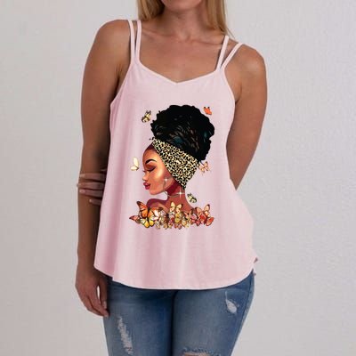 Black Girl Magic Afro Melanin Queen African American Women Women's Strappy Tank