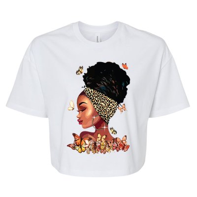 Black Girl Magic Afro Melanin Queen African American Women Bella+Canvas Jersey Crop Tee