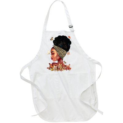 Black Girl Magic Afro Melanin Queen African American Women Full-Length Apron With Pockets