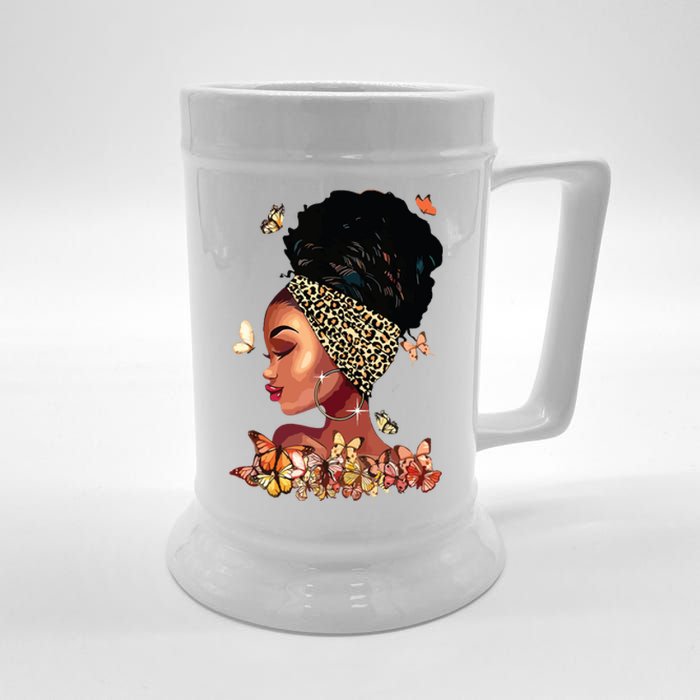 Black Girl Magic Afro Melanin Queen African American Women Beer Stein