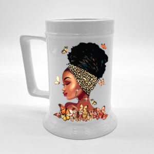 Black Girl Magic Afro Melanin Queen African American Women Beer Stein