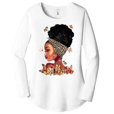 Black Girl Magic Afro Melanin Queen African American Women Women's Perfect Tri Tunic Long Sleeve Shirt