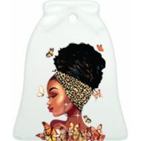 Black Girl Magic Afro Melanin Queen African American Women Ceramic Bell Ornament