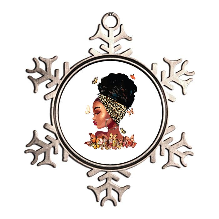 Black Girl Magic Afro Melanin Queen African American Women Metallic Star Ornament