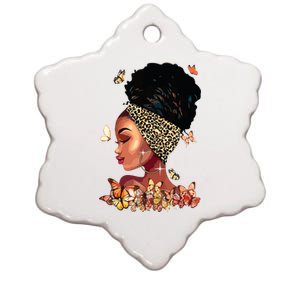 Black Girl Magic Afro Melanin Queen African American Women Ceramic Star Ornament