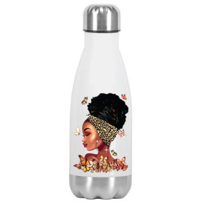 Black Girl Magic Afro Melanin Queen African American Women Stainless Steel Insulated Water Bottle