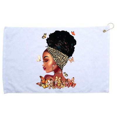 Black Girl Magic Afro Melanin Queen African American Women Grommeted Golf Towel