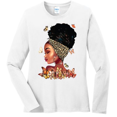 Black Girl Magic Afro Melanin Queen African American Women Ladies Long Sleeve Shirt